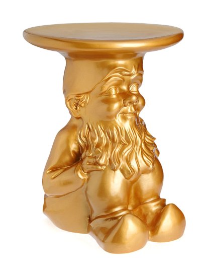 Gnomes Stool / Side Table, Napoleon, Gold