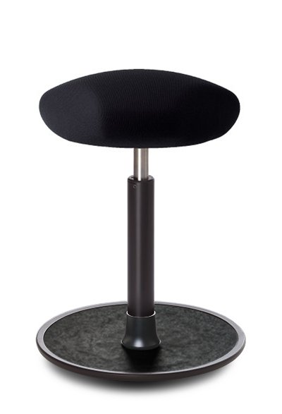 Ongo Free Triangel Stool, Regular, Black microfibre-knit