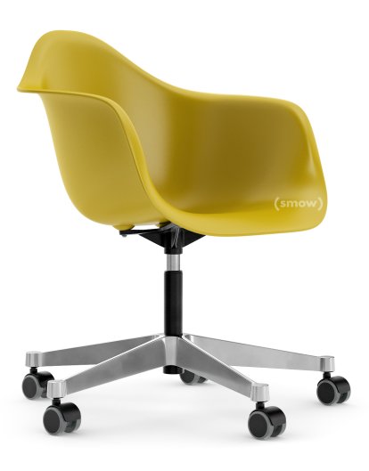 Eames Plastic Armchair PACC, Mustard, Without upholstery, Without upholstery