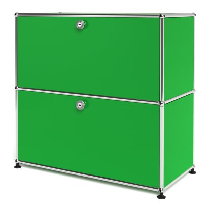 USM Haller Sideboard M, Customizable, USM green, With drop-down door, With drop-down door