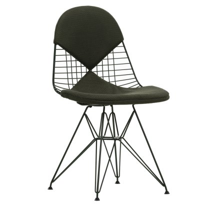Seat Cushion for Wire Chair (DKR/DKW/DKX/DKL/LKR), Seat and backrest cushion (Bikini), Apollo, Forest / black