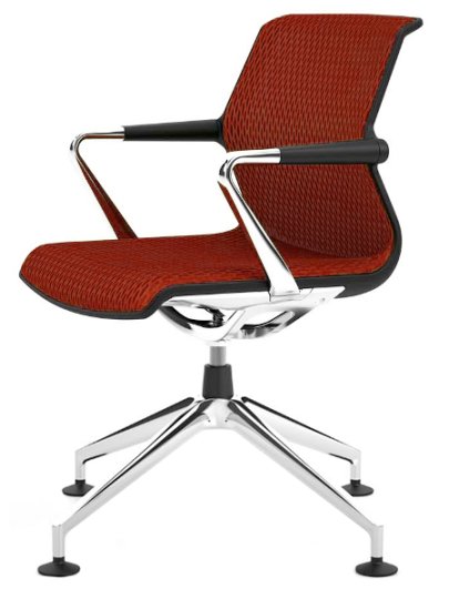 Unix Chair with Four Star Base, Diamond Mesh brick, Basic dark