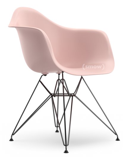 Eames Plastic Armchair DAR, Pale rose, Without upholstery, Without upholstery, Standard version - 43 cm, Coated basic dark