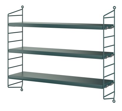 String Pocket Shelf, Tegnérgrön lacquered