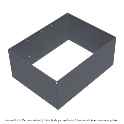 USM Metal Box Insert for USM Haller Extension Door, 75 x 35 x 35, Anthracite RAL 7016