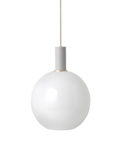 Collect Lighting, Low, Light grey, Opal Sphere, White