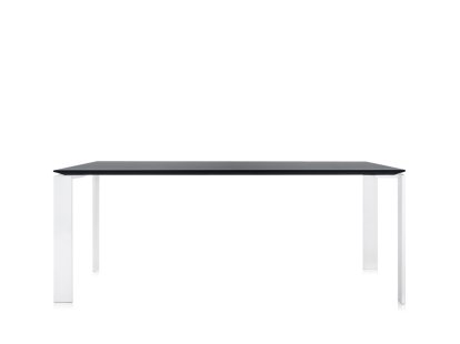 Four Table, L 190 x W 79 cm, Soft Touch black, Lacquered white