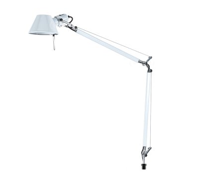 Tolomeo Table Lamp, White, With USM mounting base for USM Haller adaptation point, Halogen bulb