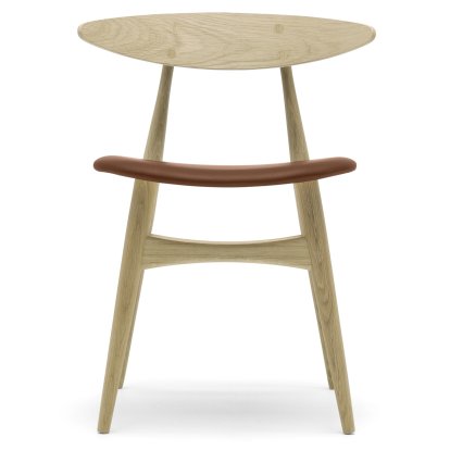CH33P Chair, Oiled oak, Leather cognac