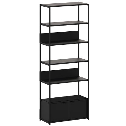 Unit Shelf Steel, 215 cm , 1 x double door, Graphite black