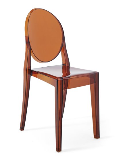 Victoria Ghost Chair, Transparent, Amber