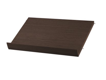 String System Magazine Shelf Wood, 58 x 30 cm, Oak veneer dark
