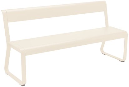 Bellevie Bench with Back, Beige Latte