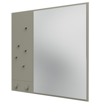 Memo Mirror with Memo Board, Fennel