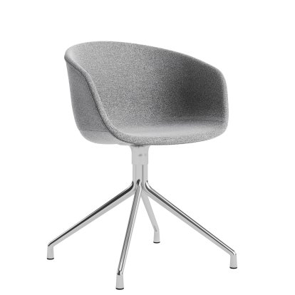 About A Chair AAC 21, Hallingdal 130 - light grey, Polished aluminium