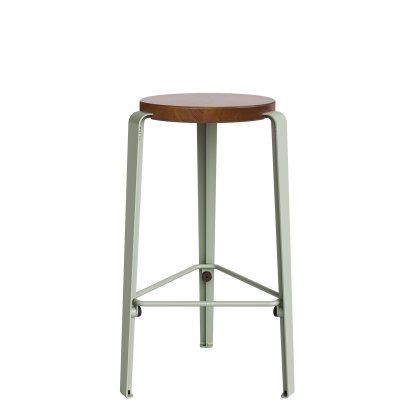 Lou Bar Stool, 66 cm, Tinted oak, Eucalyptus grey