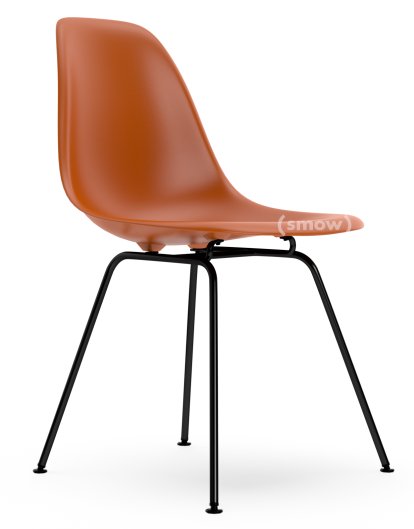 Eames Plastic Side Chair DSX, Rusty orange, Without upholstery, Without upholstery, Standard version - 43 cm, Coated basic dark