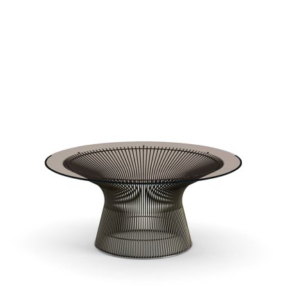 Platner Coffee Table, Small (diameter 91,5 cm), Bronze, metallic, Bronzed glass