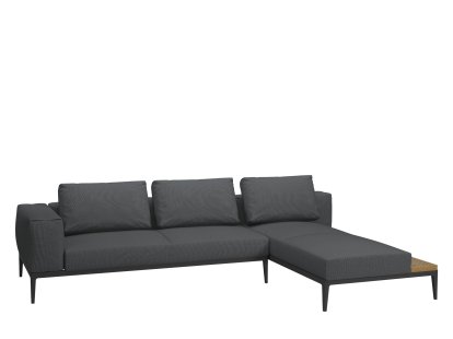 Grid Lounge Sofa, Left armrest, Anthracite, Without waterproof cover
