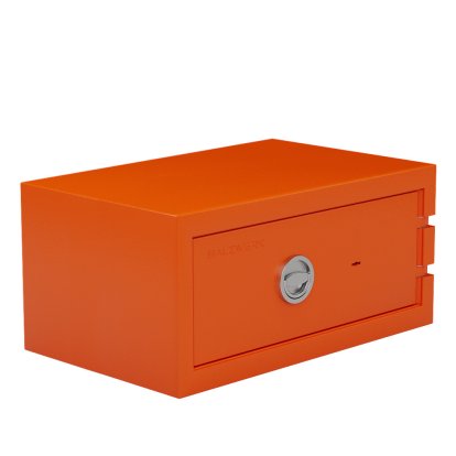 Balzsafe Connect Safe for USM Haller Shelves, 75 cm x 35 cm x 50 cm, Pure orange RAL 2004, Key lock