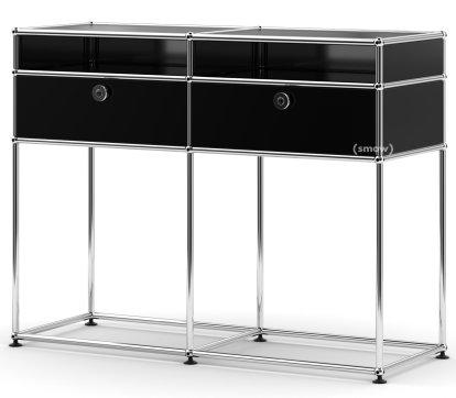 USM Haller Console Table, Graphite black RAL 9011