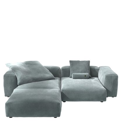 Vetsak Sofa Set 3, Cord velours - Mint, With cushions