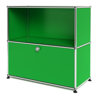 USM Haller Sideboard M with 1 Drop-down Door, USM green